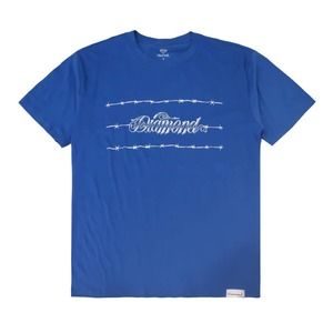 Diamond Supply Co. Men's Barbed Wire Logo Graphic Tee T-Shirt - Royal Blue